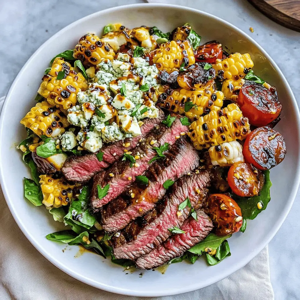 Brighten up your dinner table with this Balsamic Steak Gorgonzola Salad featuring delicious grilled corn! This fresh and satisfying dish combines succulent steak, creamy Gorgonzola, and sweet corn, all tossed in a zesty balsamic dressing. Perfect for summer gatherings or a light weeknight meal. Don’t forget to save this recipe for your next cookout!