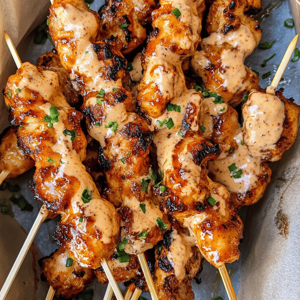 Spice up your next gathering with these Bang Bang Chicken Skewers! Juicy chicken pieces are marinated in a creamy, zesty sauce that delivers a perfect kick. Great for barbecues or a cozy dinner at home. Save this easy recipe to impress your friends and family today! 🍗✨