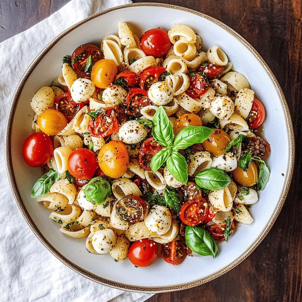 Looking for a refreshing dish? This Best Caprese Pasta Salad is a perfect blend of al dente pasta, juicy tomatoes, creamy mozzarella, and fresh basil. Tossed in a simple balsamic vinaigrette, it's ideal for picnics, BBQs, or any gathering. Save this delicious recipe for your next meal and impress your friends and family!