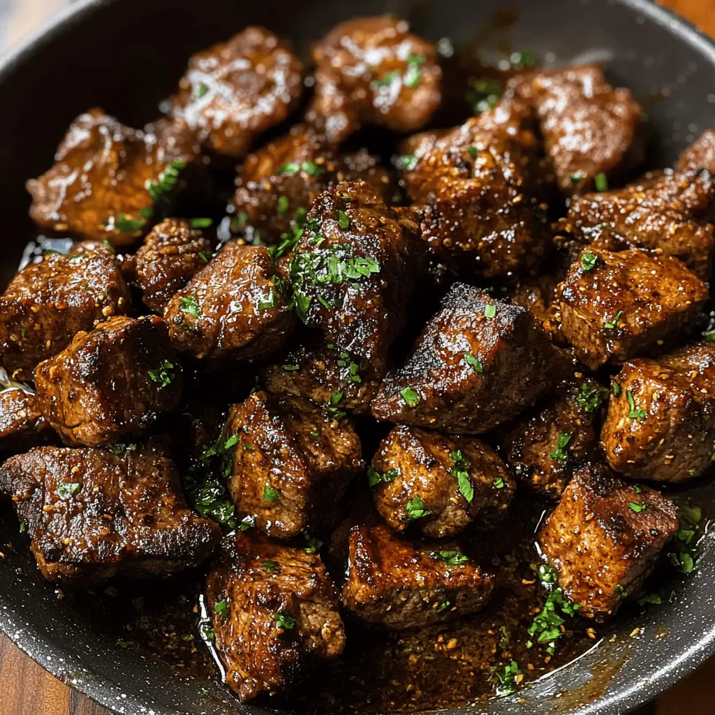 Treat yourself to the bold flavors of Cajun Garlic Butter Steak Bites! Juicy tender steak pieces are coated in a spicy Cajun seasoning and sautéed to perfection in rich garlic butter. Perfect for weeknight dinners or game day gatherings, these bites will surely impress your guests. Save this recipe for a deliciously satisfying dish whenever you're in the mood for some spice!