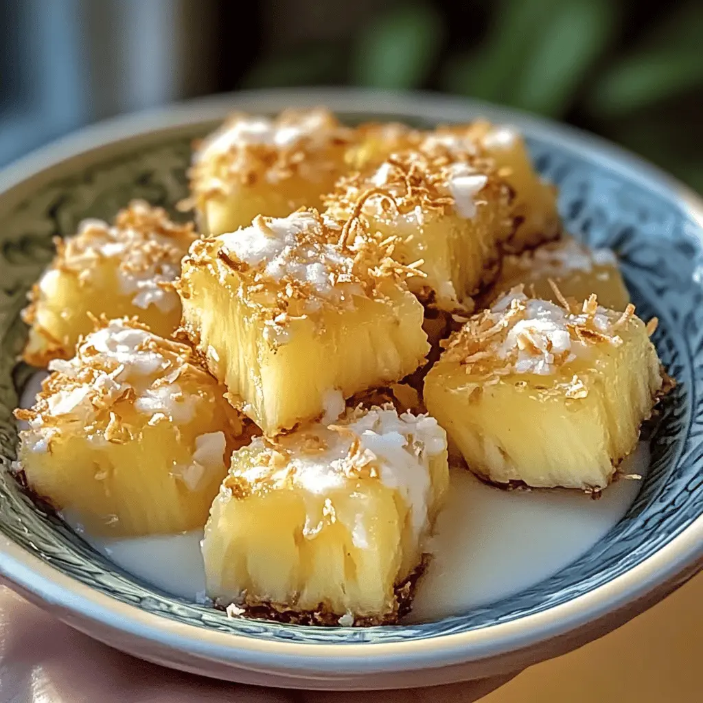 Looking for a tropical snack? These Coconut Pineapple Bites combine sweet pineapple with creamy coconut for a refreshing treat! Perfect for summer gatherings or a light dessert. Whether you’re hosting a party or just need a quick pick-me-up, save this recipe for a taste of paradise anytime!