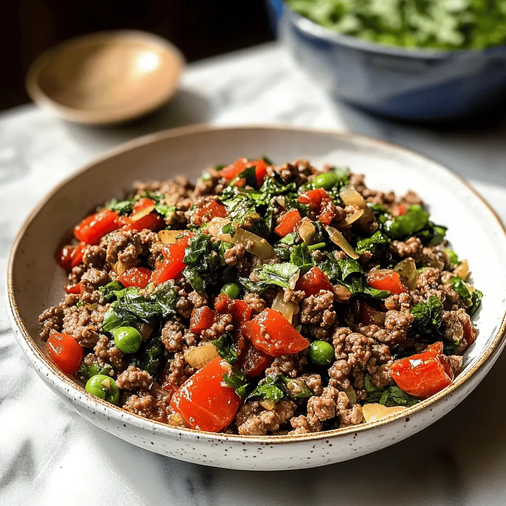 This Mediterranean Ground Beef Stir Fry is a quick and tasty dish packed with vibrant flavors. With seasoned ground beef, fresh vegetables, and a hint of spices, it's perfect for a weeknight dinner. Easy to make and satisfying, you'll want to bookmark this recipe for busy nights or casual gatherings. Save this pin to enjoy a delicious twist on stir fry!