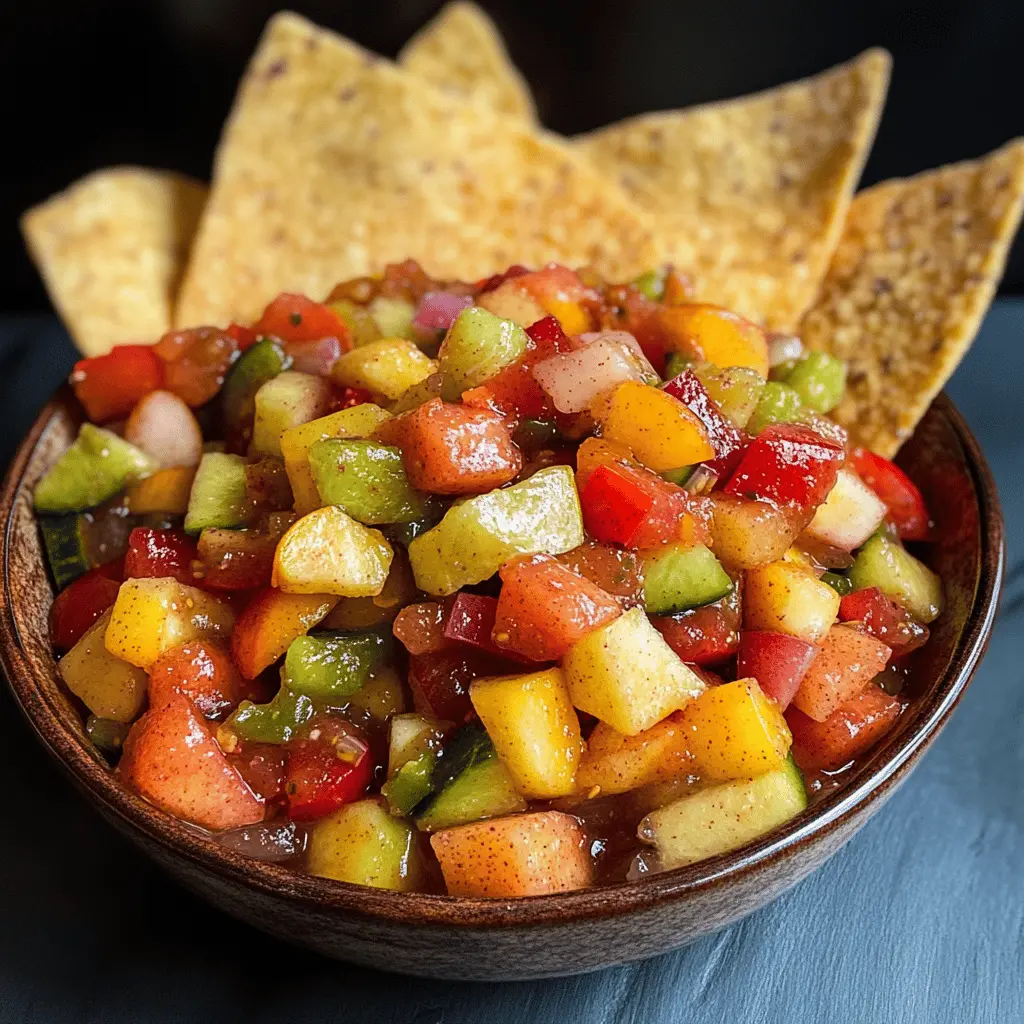 Brighten up your snack time with this delicious Fruit Salsa paired with homemade Cinnamon Chips! Bursting with fresh fruits like strawberries, kiwi, and mango, this refreshing treat is perfect for summer gatherings or cozy nights in. Save this recipe for a fruity delight everyone will love and share it at your next party!