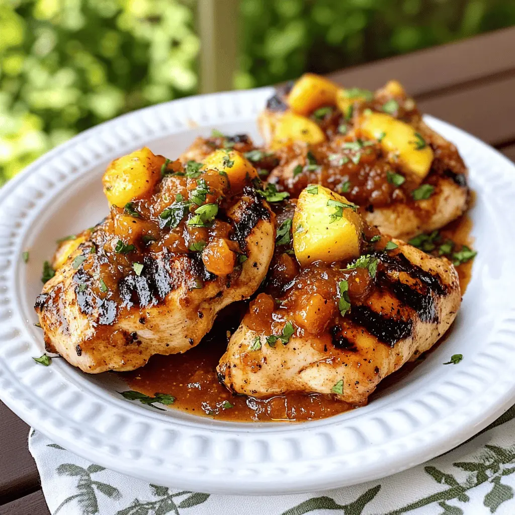 Looking for a delicious meal idea? Try this Grilled Chicken with Peach Chipotle Sauce! The smoky sweetness of peach combined with a hint of heat from chipotle creates a mouthwatering glaze that will impress your family and friends. Perfect for summer barbecues or a cozy dinner night at home. Save this recipe for your next culinary adventure!