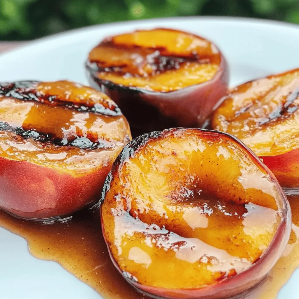 Sweet, juicy grilled peaches topped with a warm cinnamon honey sauce make for a delightful dessert! This easy recipe highlights the best of summer produce, offering a burst of flavor in every bite. Perfect for outdoor gatherings or a cozy night in, save this pin to whip up a delicious treat that everyone will love!