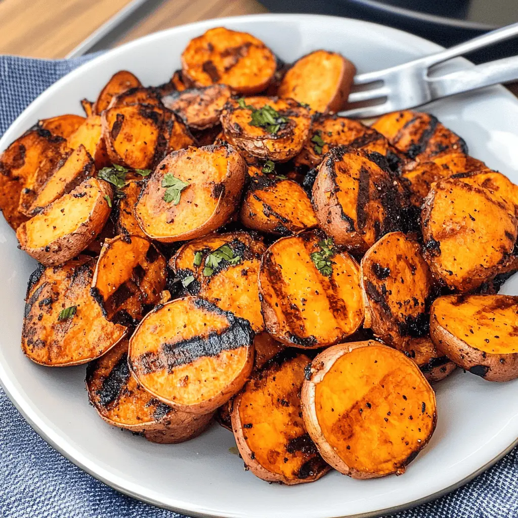 Fire up the grill for these delicious grilled sweet potatoes! Tender on the inside with crispy edges, they’re perfect for a summer BBQ or as a side dish. Tossed with olive oil, herbs, and a sprinkle of salt, they bring the sweetness that everyone loves. Save this recipe for your next outdoor gathering and impress your guests!