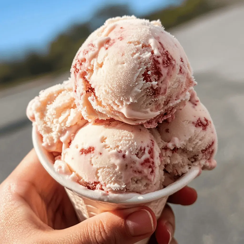 Treat yourself to homemade strawberry ice cream that's both creamy and bursting with fresh berry flavor. Made with simple ingredients like ripe strawberries, cream, and sugar, this recipe is a delightful way to cool off on warm days. Perfect for picnics or family gatherings! Be sure to save this recipe for your next sweet treat.