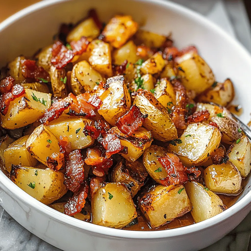 Sweet, sticky, and perfectly crispy, these Honey Bacon Roasted Potatoes are a must-try! With the rich flavors of crispy bacon and a honey glaze that caramelizes beautifully, this dish elevates any meal. Perfect for a cozy dinner or holiday gatherings, be sure to save this recipe for your next side dish!