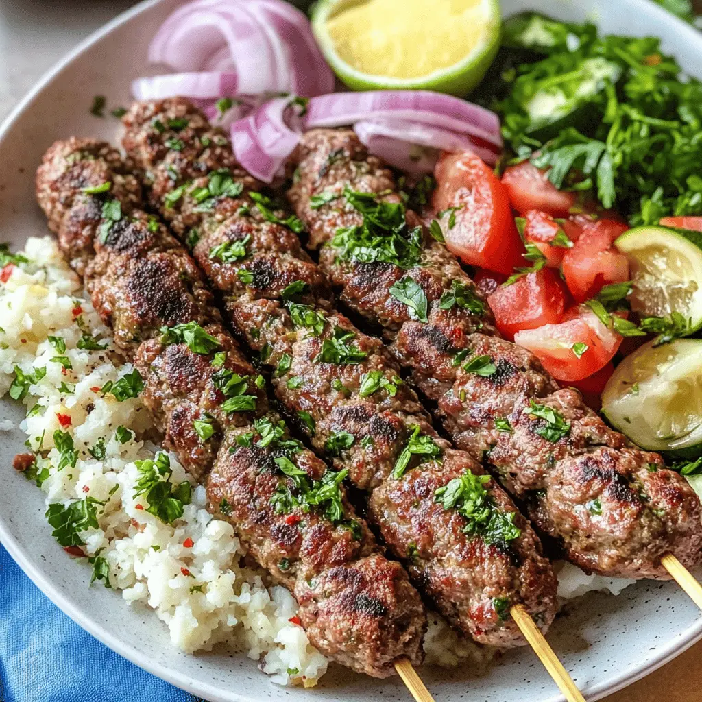 This Lebanese Kafta recipe features juicy, flavorful ground beef or lamb mixed with fragrant spices and fresh herbs. Perfect for grilling or baking, these skewers are a delicious addition to any barbecue or family gathering. Save this recipe for a fun weeknight dinner or a special occasion when you want to impress your guests!