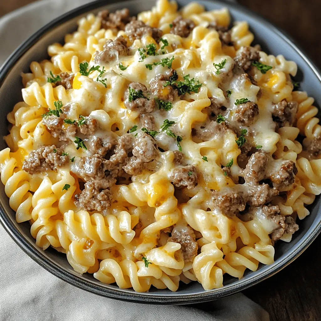 Say goodbye to ordinary dinners with this Loaded Cheeseburger Alfredo Pasta! Creamy, cheesy, and loaded with ground beef, this dish combines all your favorite burger flavors in one easy recipe. Perfect for a family gathering or a cozy night in. Save this indulgent recipe to impress your loved ones tonight!