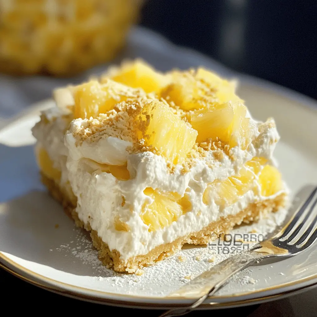 Looking for a refreshing dessert without the oven? Try this No Bake Pineapple Cream Dessert! With creamy layers of fluffy vanilla and tangy pineapple, it’s a perfect treat for warm days or festive gatherings. Easy to make and sure to impress, save this recipe for your next occasion! Enjoy it after dinner or at potlucks!