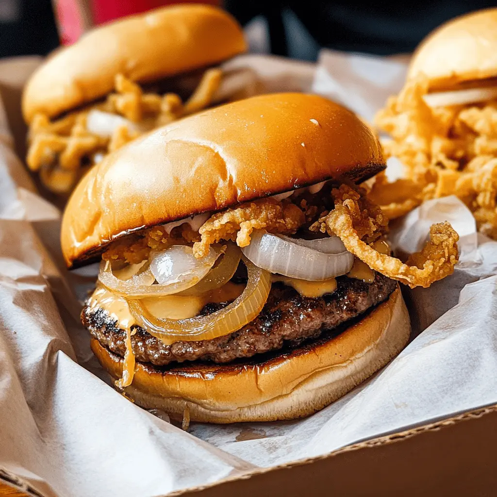 Get ready for a taste of Oklahoma with these mouthwatering Fried Onion Burgers! This recipe combines juicy beef patties and crispy onions, creating a flavor explosion that’s perfect for weeknight dinners or backyard BBQs. Save this delicious recipe for your next gathering and watch it become a family favorite!