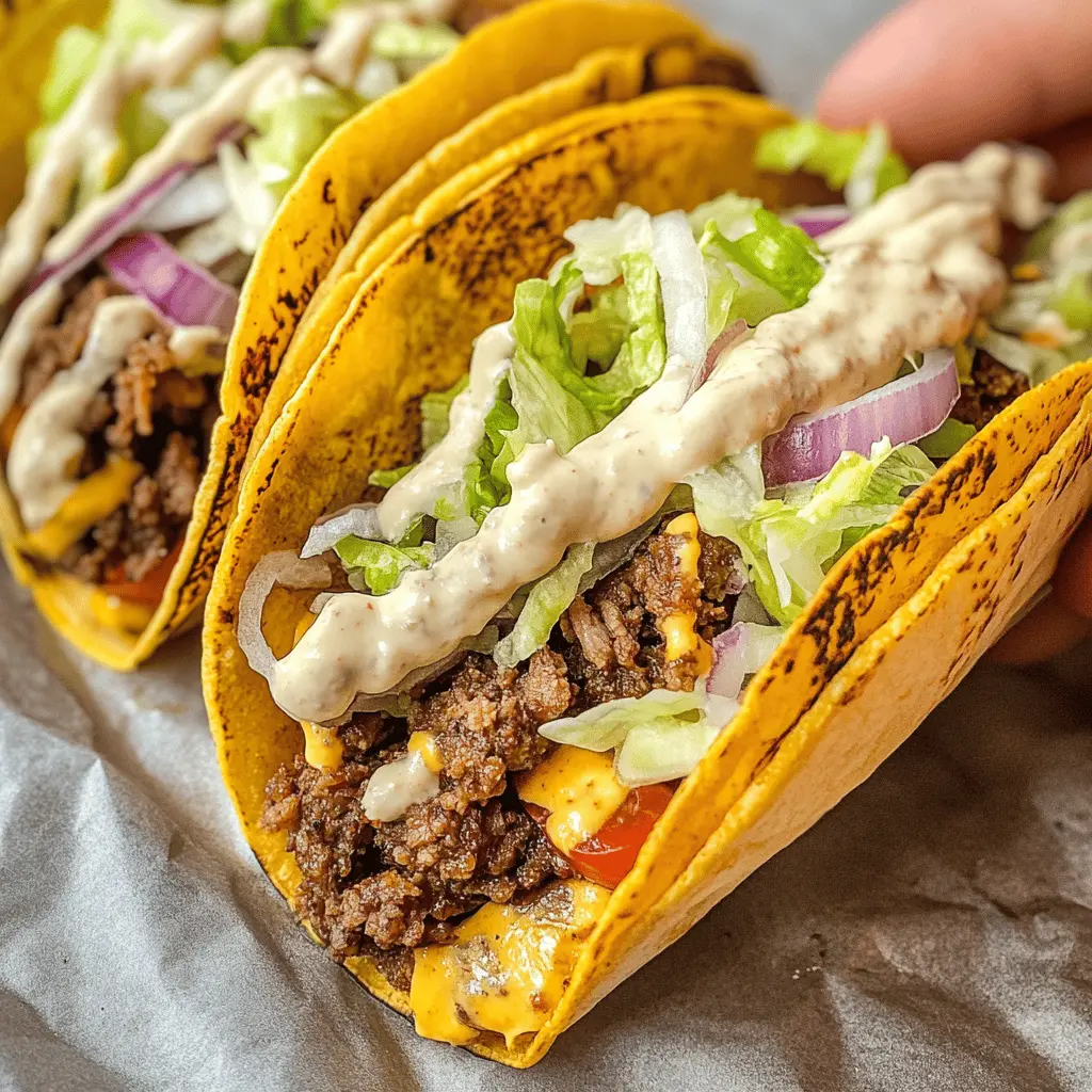 Get ready to transform taco night! These Smash Burger Tacos combine juicy, flavorful beef patties with all your favorite taco toppings. Perfect for any casual gathering or a fun family dinner, they are a hit with both kids and adults. Save this easy recipe for a delicious twist on traditional tacos!