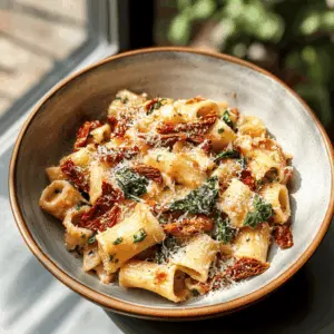 Bring the taste of Italy to your kitchen with this delightful Sun-Dried Tomato Pasta! Featuring the rich, tangy flavor of sun-dried tomatoes mixed with fresh herbs and garlic, this dish is perfect for a weeknight dinner or a special occasion. Save this recipe to impress your family and friends with a simple yet delicious meal that everyone will love!