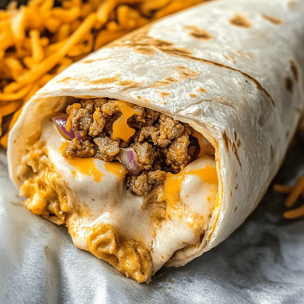 Take your taco cravings to the next level with this Beefy Melt Burrito recipe! Packed with seasoned beef, gooey cheese, and zesty sauce, it's a delicious twist on a fast-food favorite. Perfect for busy weeknights or a fun weekend treat. Save this recipe for a tasty way to satisfy everyone’s appetite!