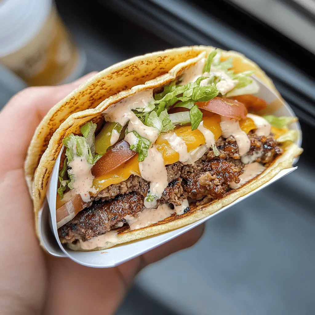 Get ready for a flavor-packed twist on Taco Night with these Original Smash Burger Tacos! Juicy beef patties, melted cheese, and all your favorite toppings wrapped in a warm tortilla make for a perfect weeknight meal. Ideal for game day or casual gatherings. Don’t forget to save this recipe for a fun and delicious dinner idea! 🌮🍔