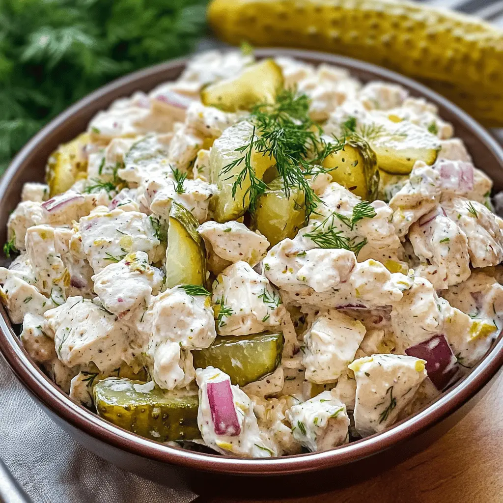 Easy Dill Pickle Chicken Salad Recipe