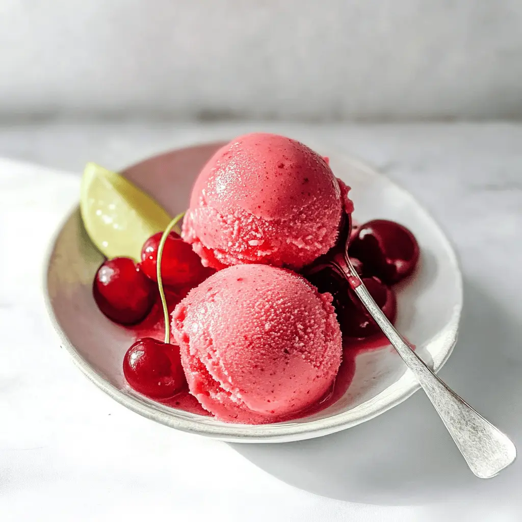 Easy Fresh Cherry Sorbet Recipe