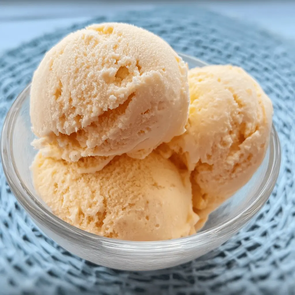 Easy Keto Peach Ice Cream Recipe