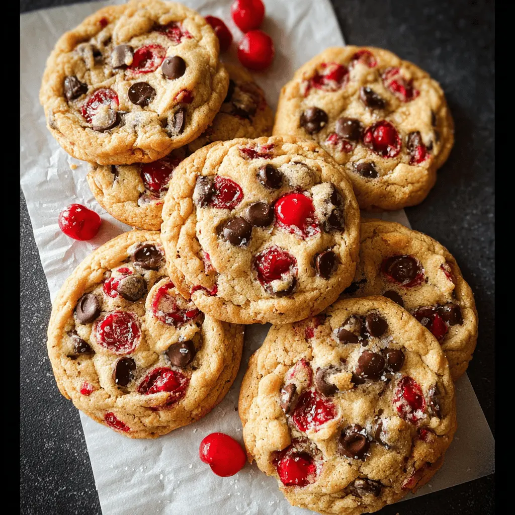 Easy Maraschino Cherry Chocolate Chip Cookies Recipe