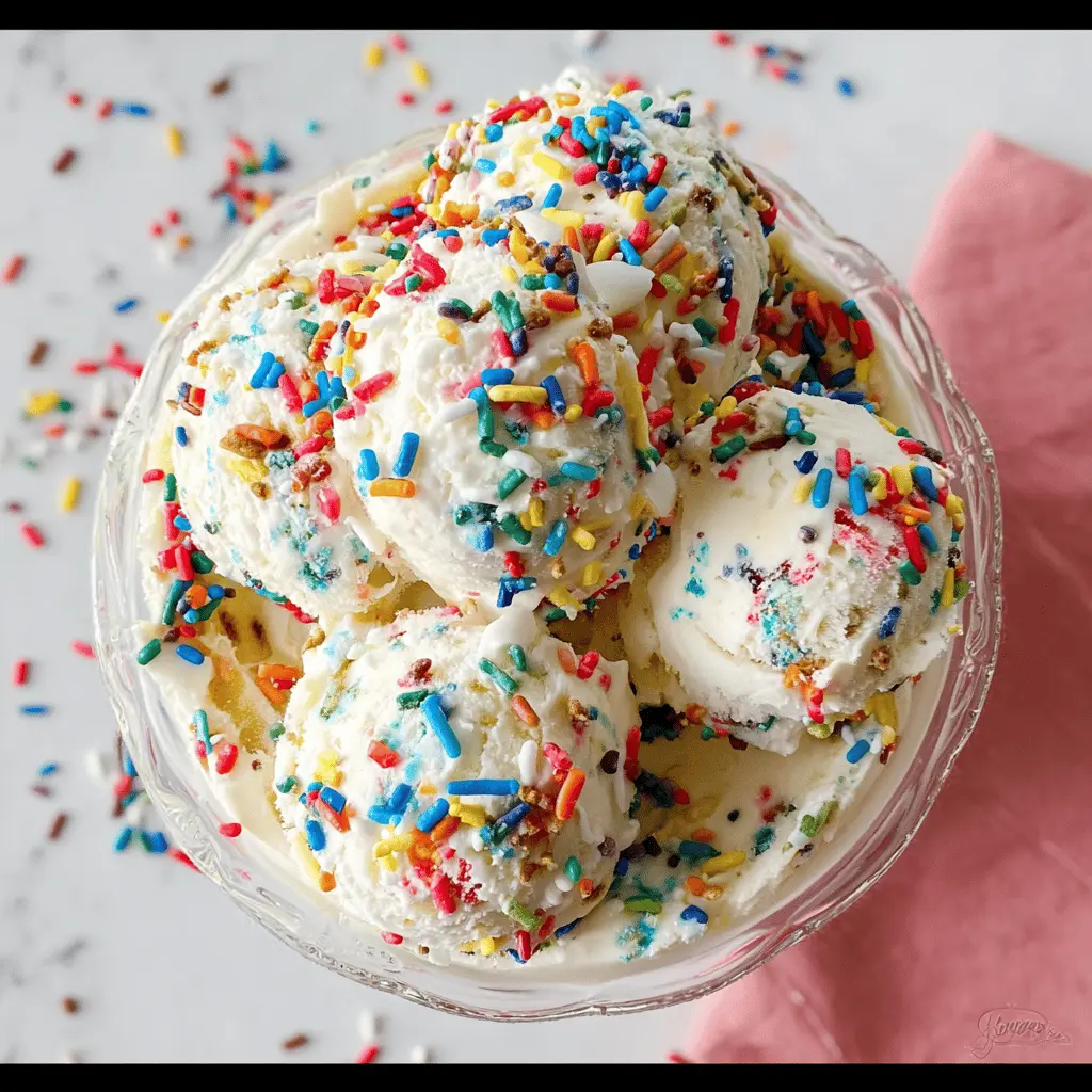 Easy Birthday Cake Homemade Ice Cream Recipe