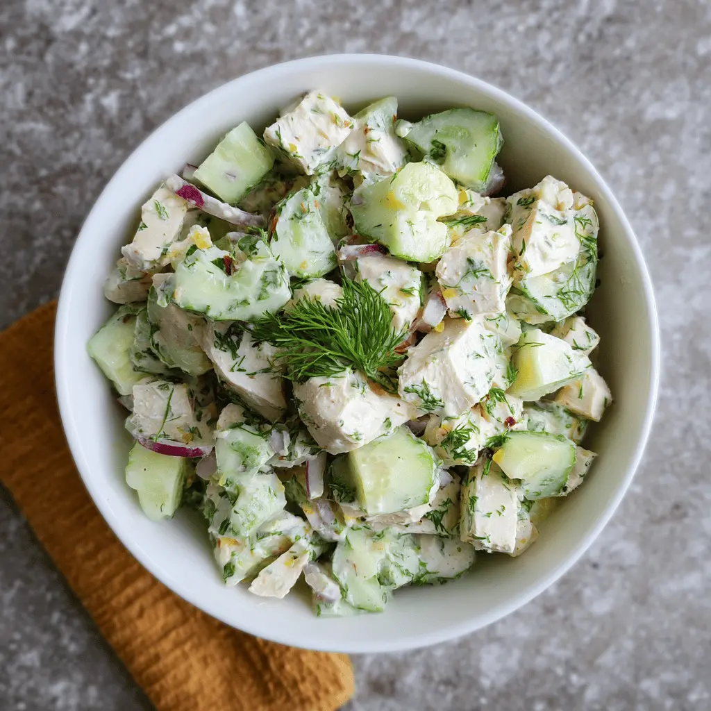 Easy Fresh Cucumber Chicken Salad Recipe