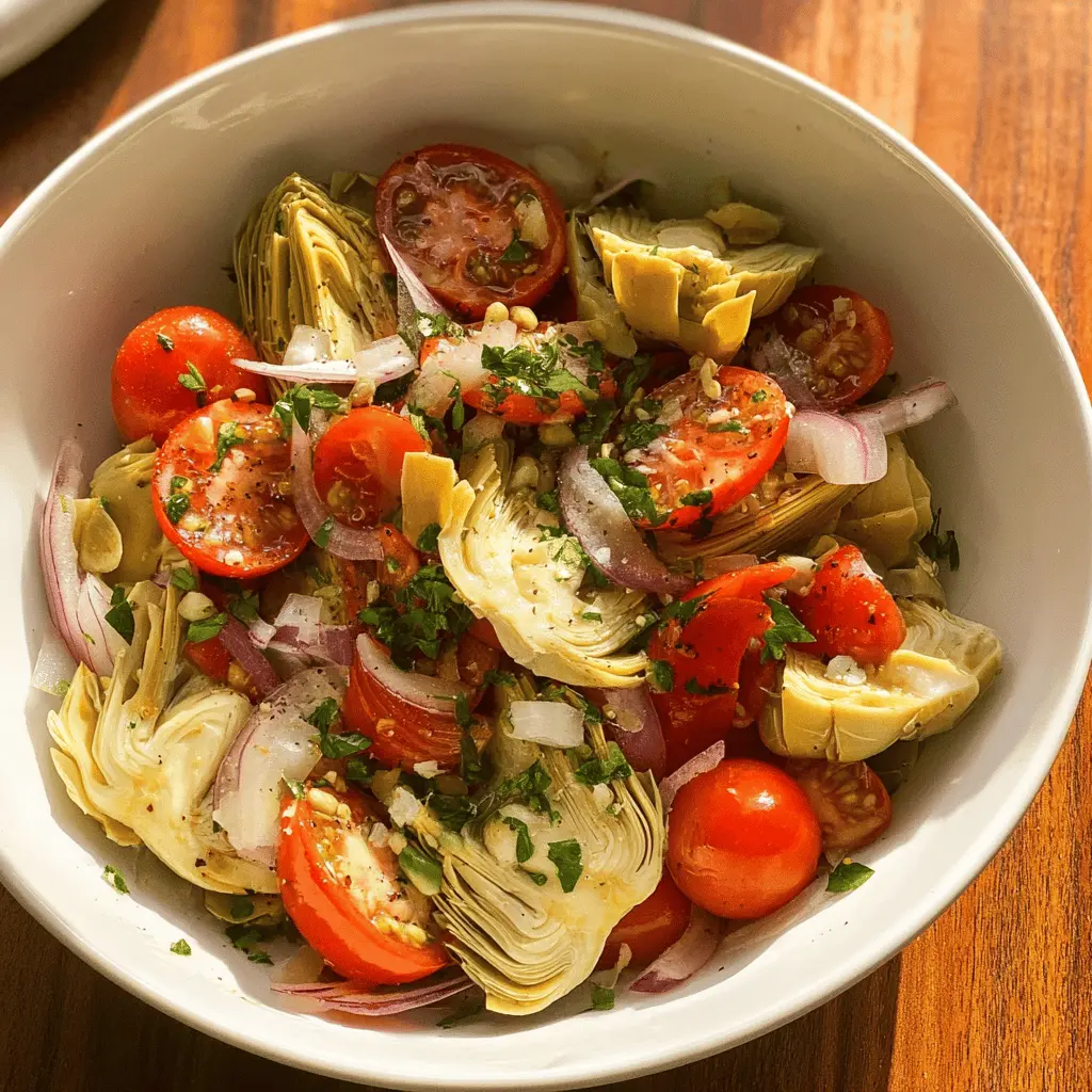 Easy Tuscan Artichoke Tomato Salad Recipe