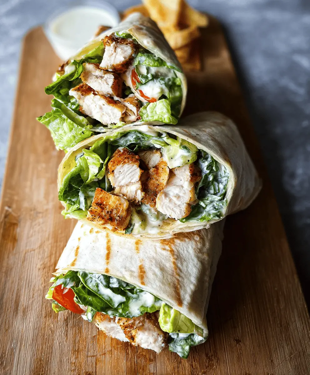 Easy Chicken Caesar Wrap Recipe