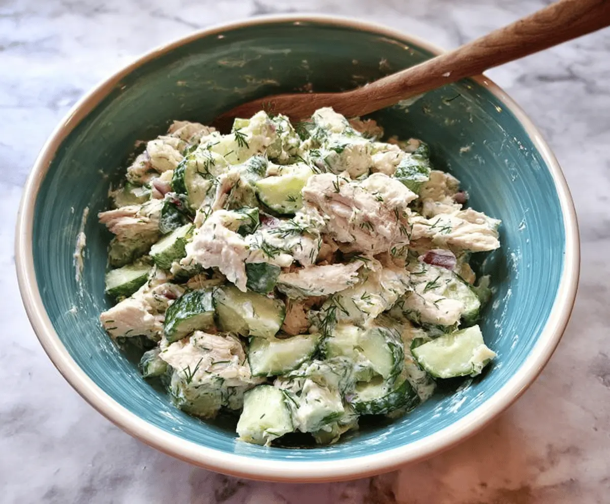 Easy Cucumber Dill Greek Yogurt Chicken Salad