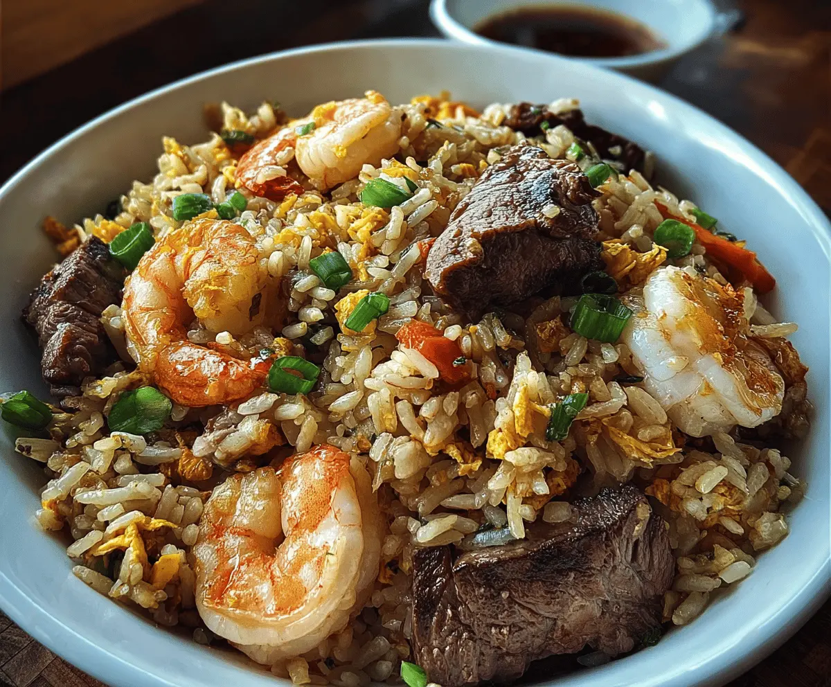 Easy Shrimp and Steak Fried Rice Recipe