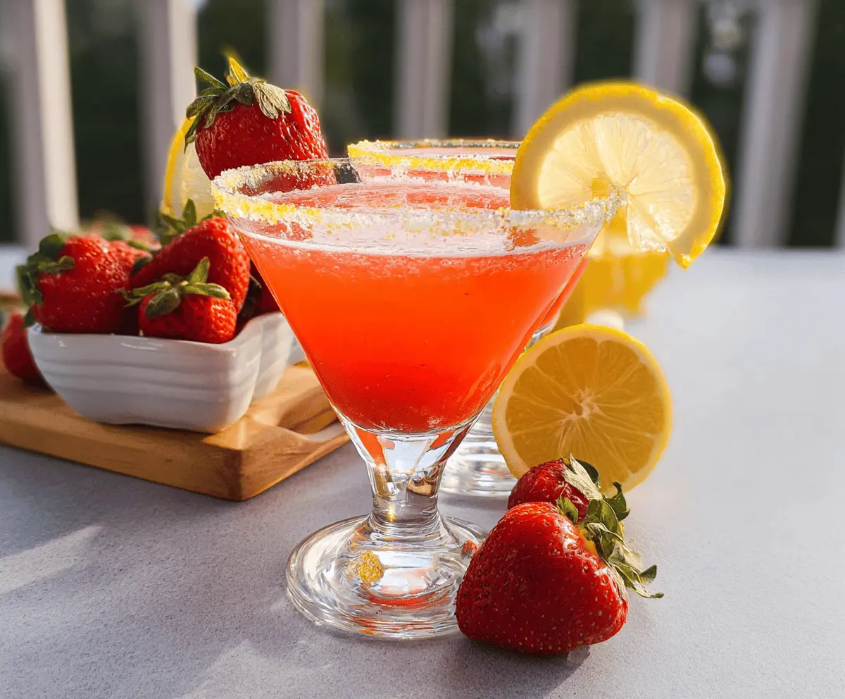 Refreshing Strawberry Lemon Drop Martini Recipe