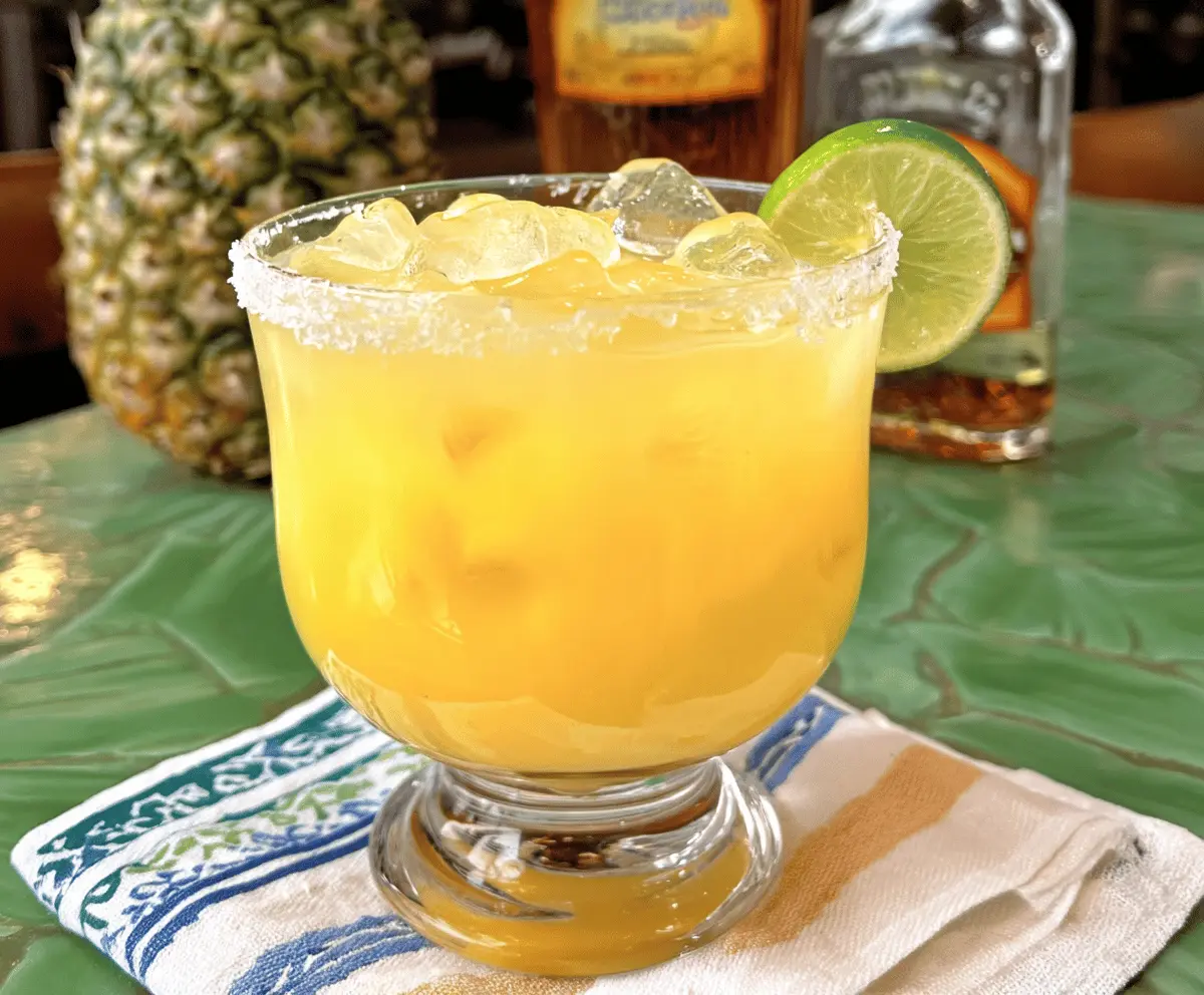 Easy Hawaiian Margarita with Pineapple and Coconut