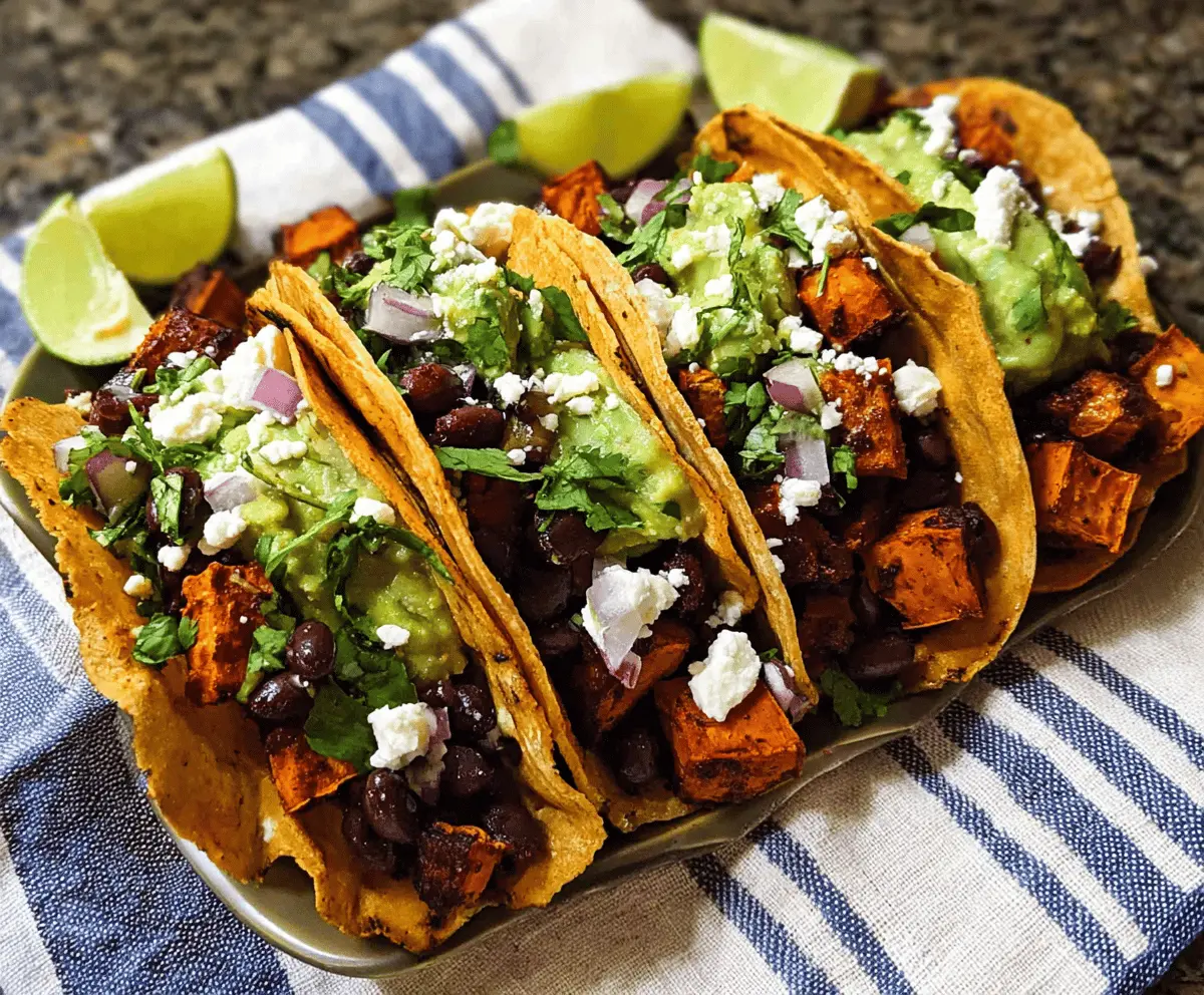 Easy Black Bean Sweet Potato Tacos Recipe