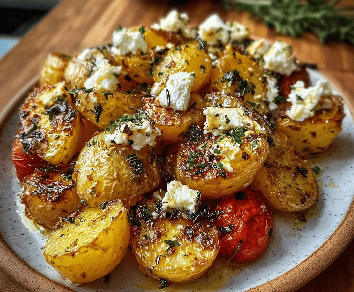 Easy Baked Feta Potatoes Recipe