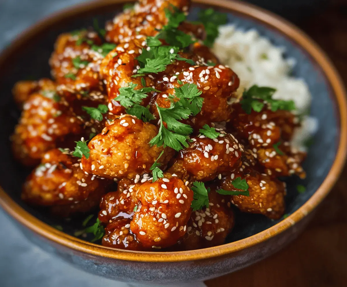 Easy Sticky Sesame Cauliflower Recipe