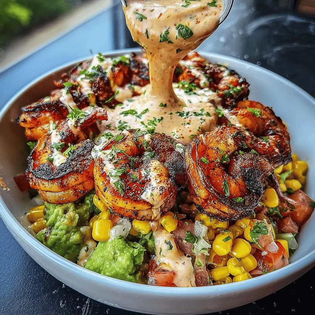 Easy Grilled Shrimp Bowl With Avocado and Corn Salsa