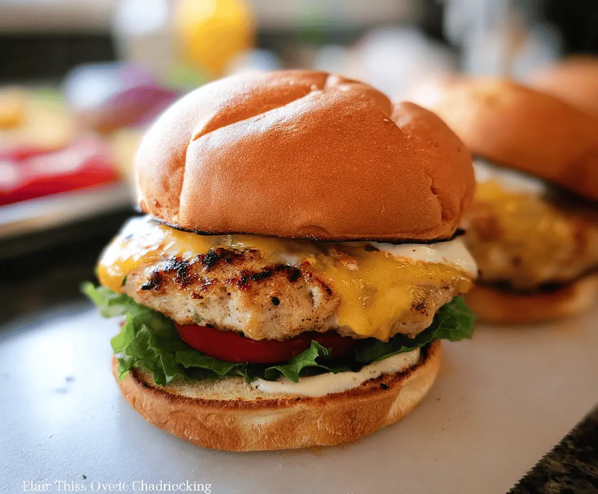 Easy Cheddar Ranch Chicken Burgers Recipe