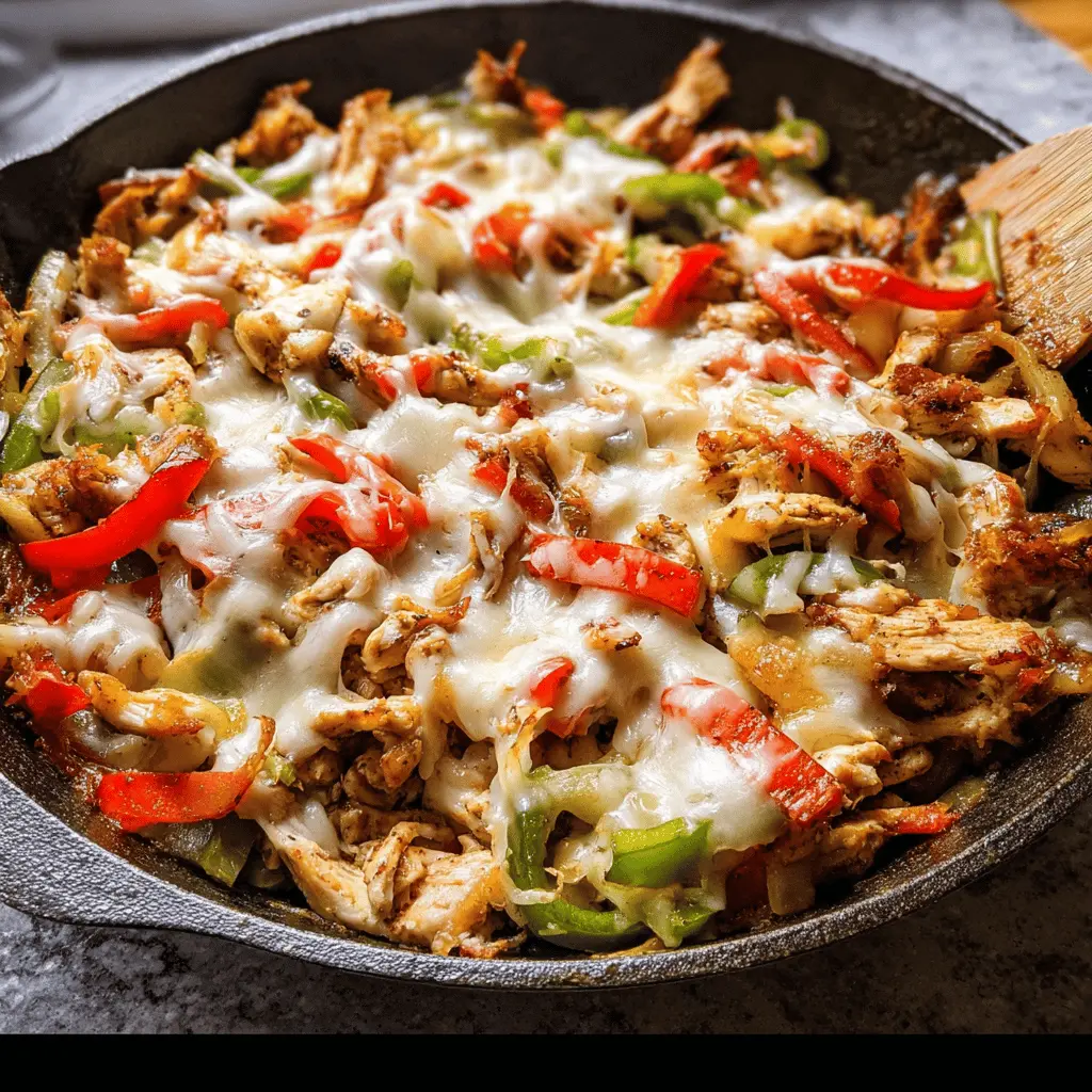 Easy Chicken Cheesesteak Skillet Recipe