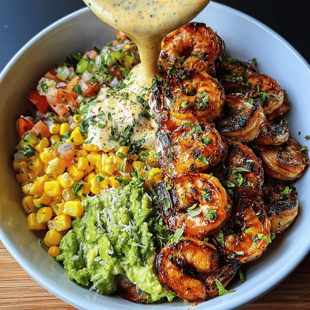 Easy Grilled Shrimp Bowl With Avocado & Corn Salsa