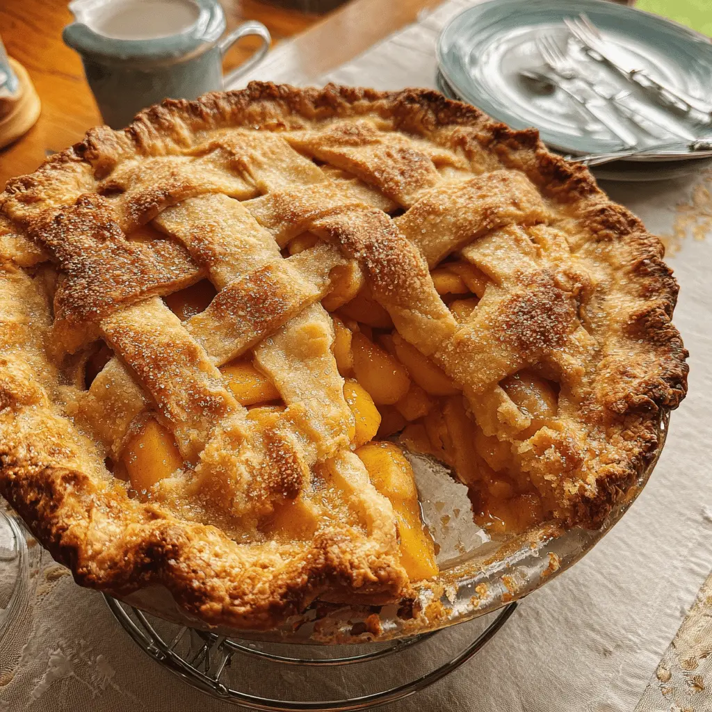 Easy Homemade Perfect Peach Pie Recipe
