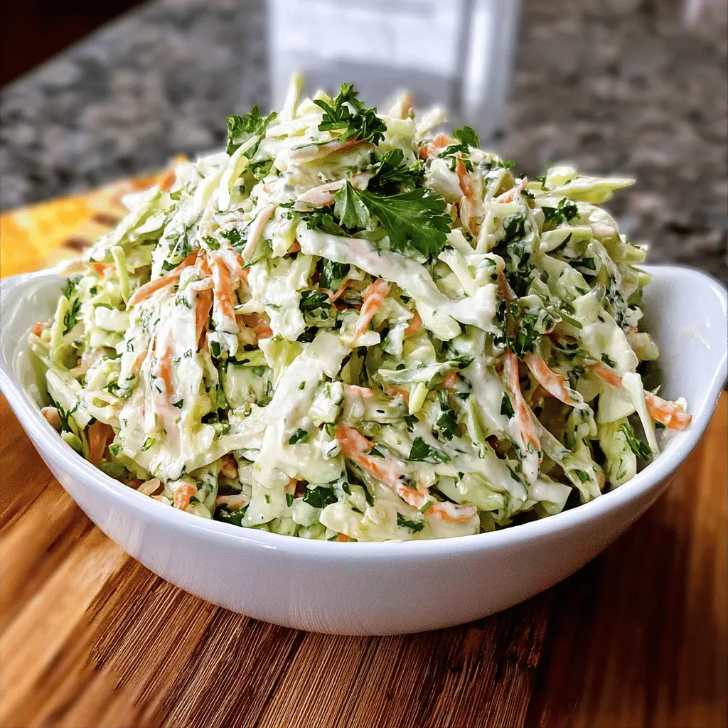 Easy Creamy Cilantro Lime Coleslaw Recipe
