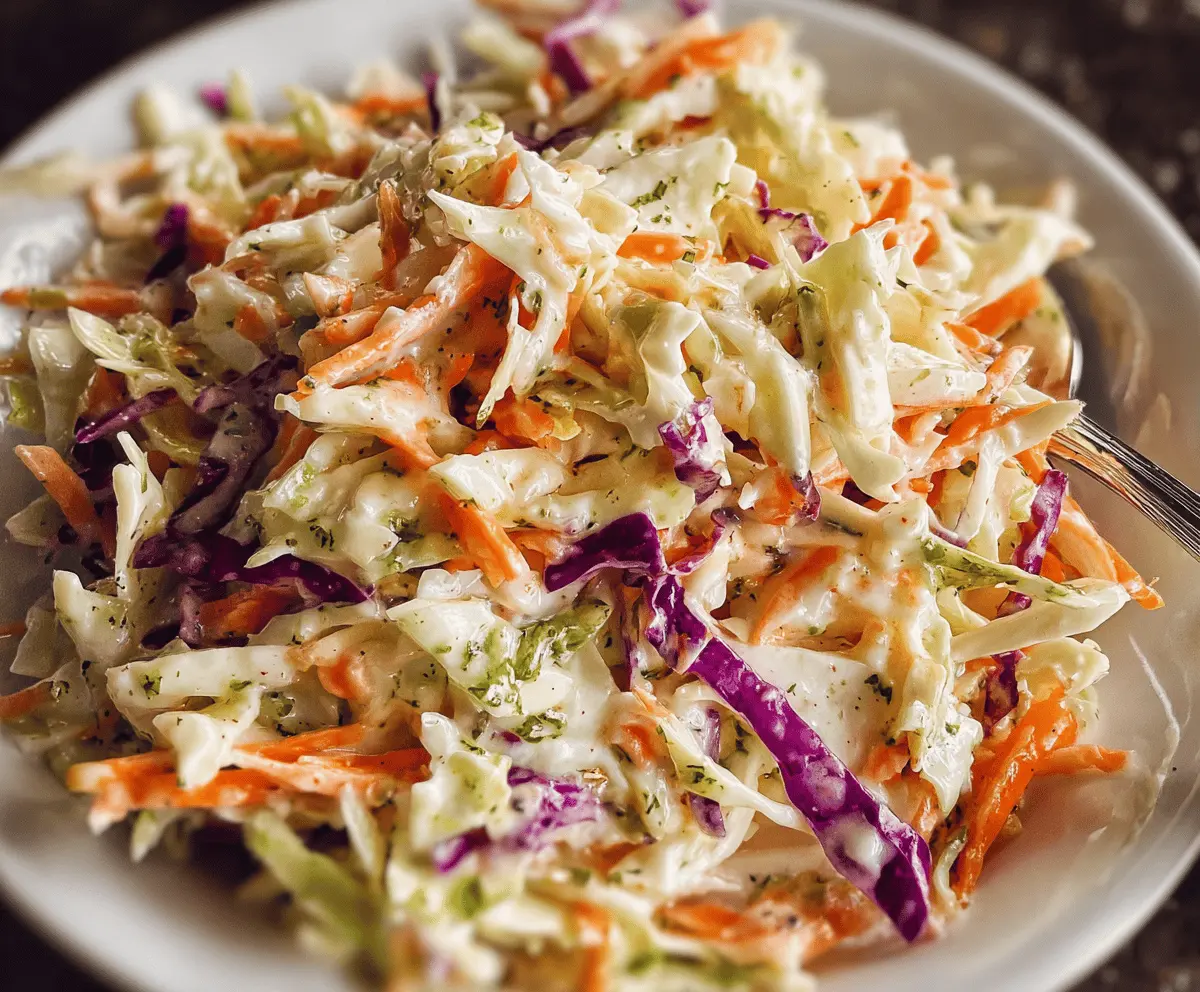 Easy Sweet and Tangy Coleslaw Recipe