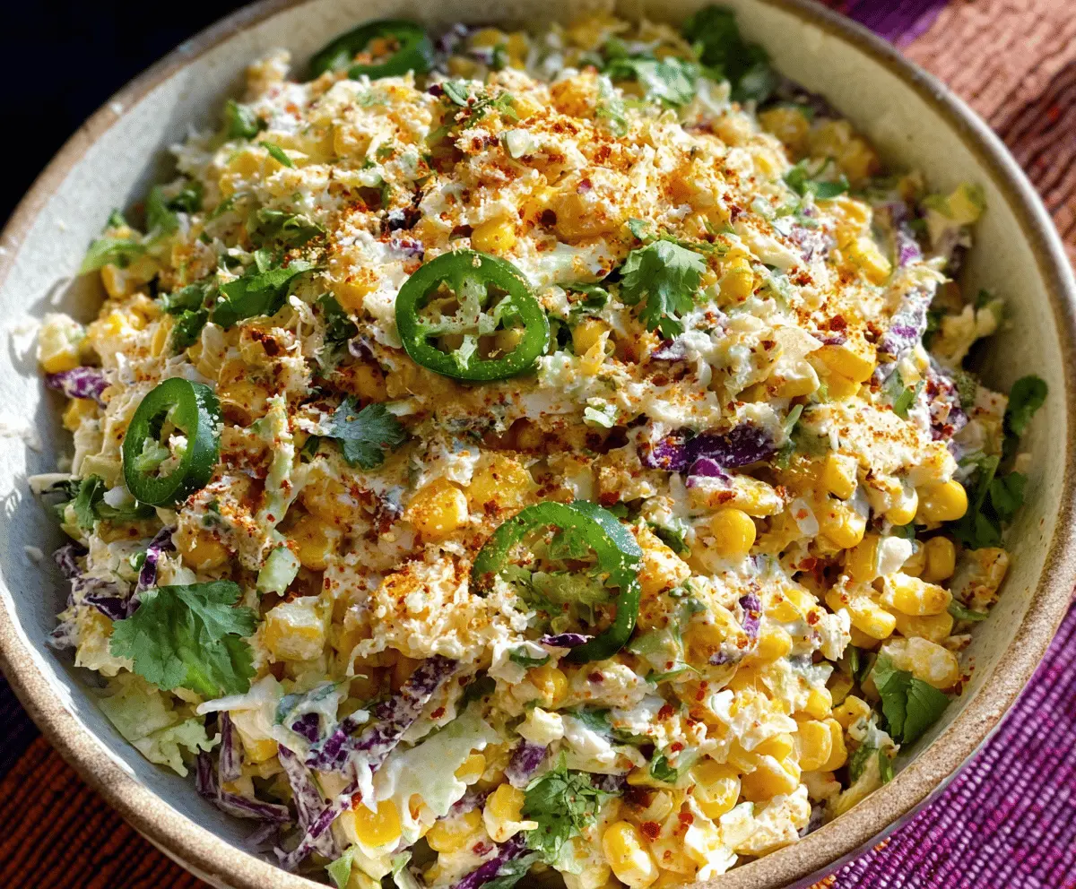 Easy Mexican Street Corn Coleslaw Recipe