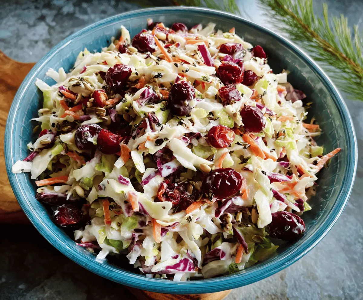 Easy Cranberry Coleslaw Recipe for Fall
