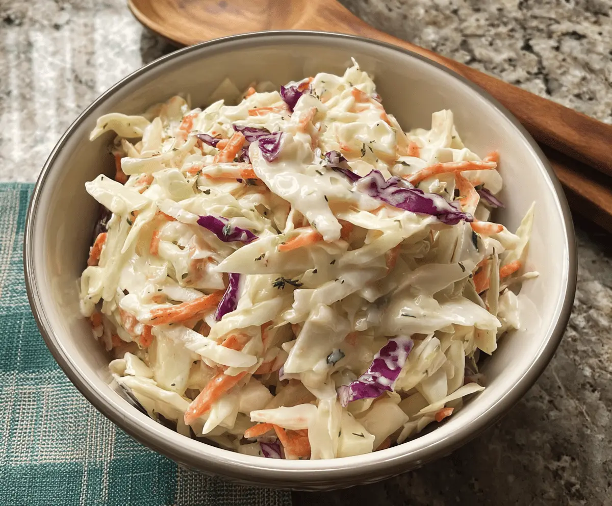 Easy Creamy Coleslaw Recipe for BBQs