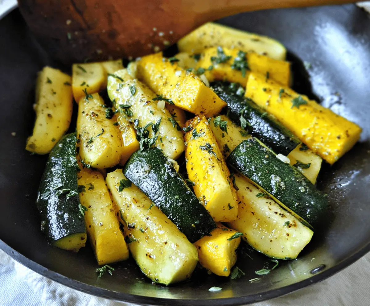 Easy Low Carb Garlic Butter Zucchini & Squash