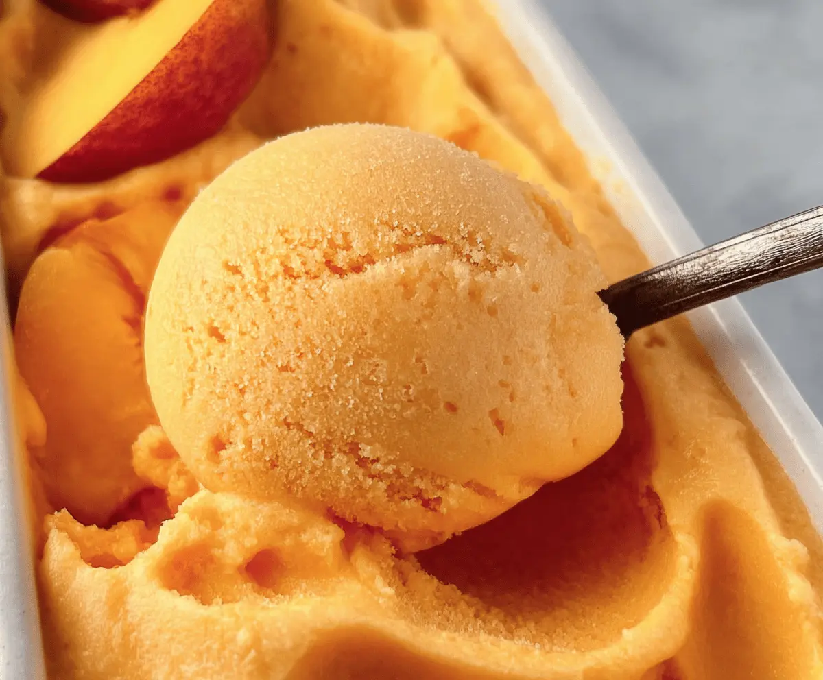 Easy Homemade Peach Sorbet Recipe