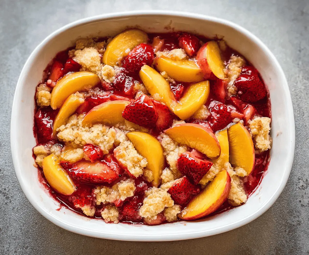 Easy Strawberry Peach Crumble Recipe