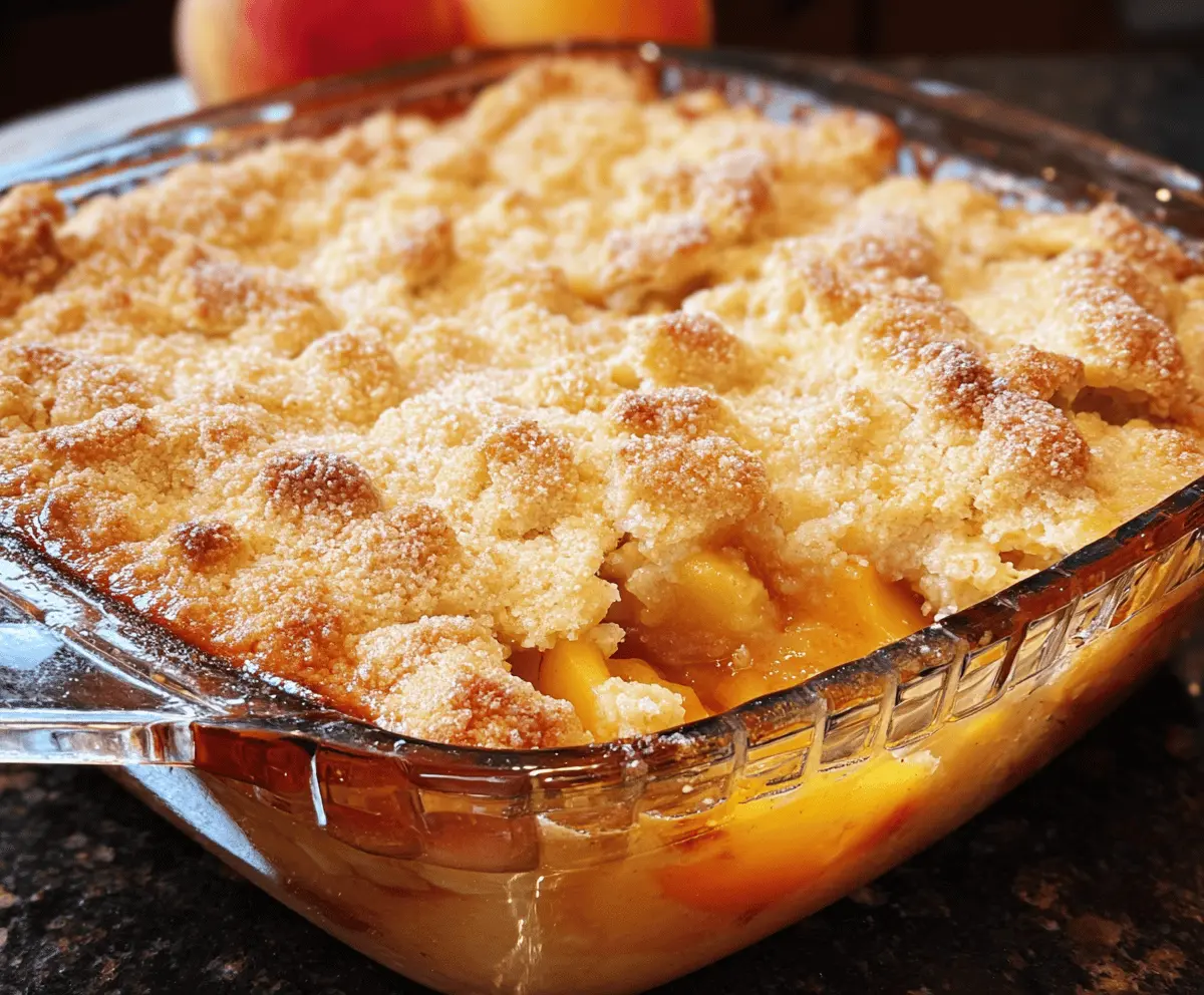 Easy Homemade Peach Cobbler Recipe