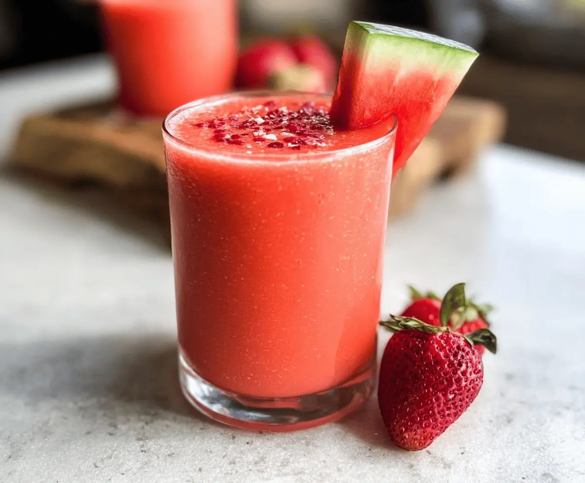 Refreshing Strawberry Watermelon Smoothie Recipe